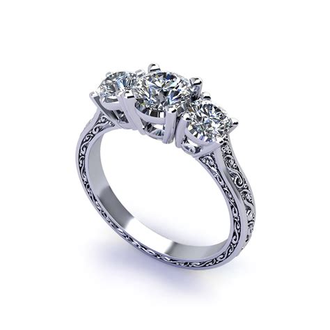 ring designs with 3 diamonds